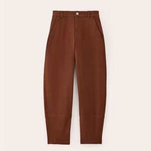Everlane The Utility Barrel Pant Rosewood Cotton Twill High Rise Cropped Size 4